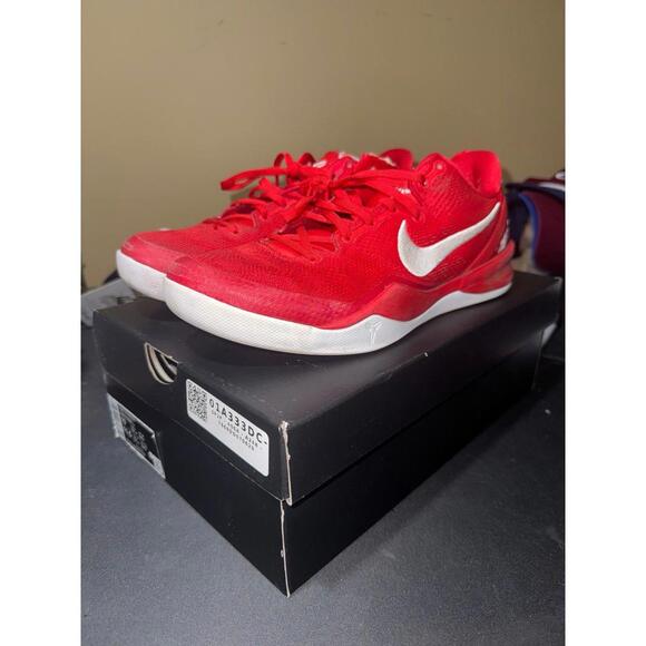Nike Kobe 8 Proto University Red/White Mens 10 Rare - Picture 1 of 10